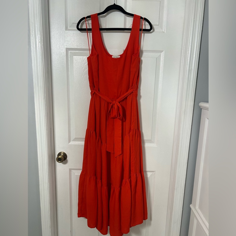 NWT Aura Vibrant Red Maxi Dress